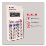 Sharp® EL233SB Pocket Calculator, 8-Digit LCD (SHREL233SB) Each