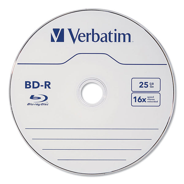 Verbatim® BD-R Blu-Ray Disc, 25 GB, 16x, White, 10/Pack (VER97238)