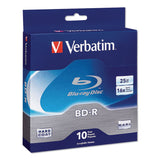 Verbatim® BD-R Blu-Ray Disc, 25 GB, 16x, White, 10/Pack (VER97238)