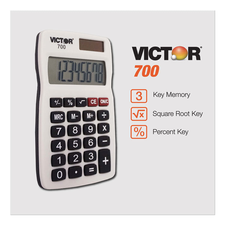 Victor® 700 Pocket Calculator, 8-Digit LCD (VCT700) Each