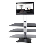 Victor® High Rise Electric Standing Desk Workstation, Single Monitor, 28" x 23" x 20.25", Black/Aluminum, Ships in 1-3 Business Days (VCTDC400)