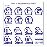 Samsill® Earth's Choice Plant-Based D-Ring View Binder, 3 Rings, 1.5" Capacity, 11 x 8.5, White (SAM16957)