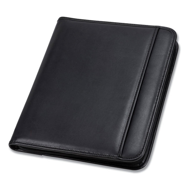 Samsill® Professional Zippered Pad Holder, Pockets/Slots, Writing Pad, Black (SAM70820)
