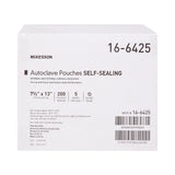 McKesson Sterilization Pouch Ethylene Oxide (EO) Gas / Steam 7-1/2 X 13 Inch Transparent Blue / White Self Seal Paper / Film (960945_CS) 1000/CS