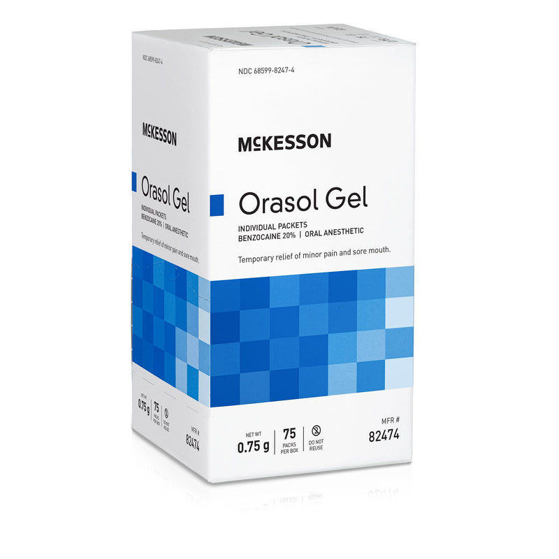 McKesson Oral Pain Relief 20% Strength Benzocaine Oral Gel 0.75 Gram (1111727_CS) 900/CS