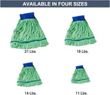 Hospeco® Microfiber Tube Mop, 21oz Green, 12/Case (HOSM600021G-CS) Case of 12