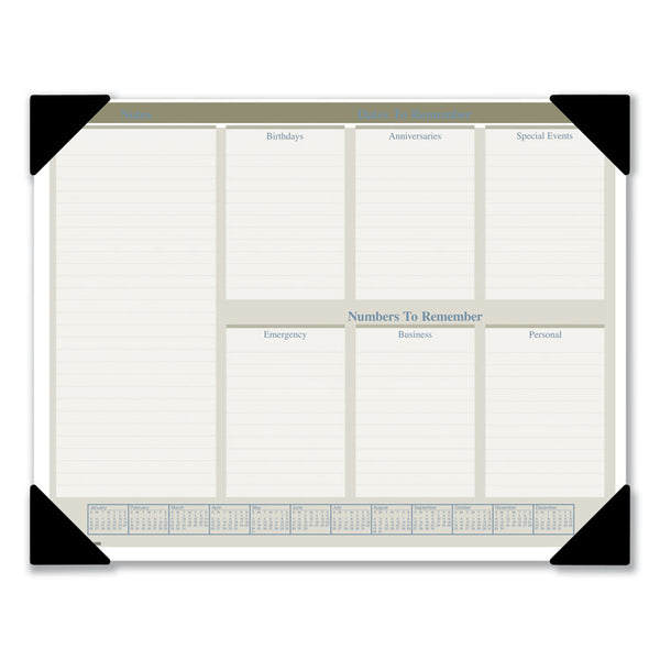 AT-A-GLANCE® Executive Monthly Desk Pad Calendar, 22 x 17, White Sheets, Black Corners, 12-Month (Jan to Dec): 2024 (AAGHT1500)