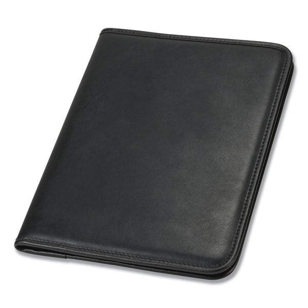 Samsill® Professional Padfolio, Storage Pockets/Card Slots, Writing Pad, Black (SAM70810)