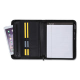 Samsill® Professional Zippered Pad Holder, Pockets/Slots, Writing Pad, Black (SAM70820)