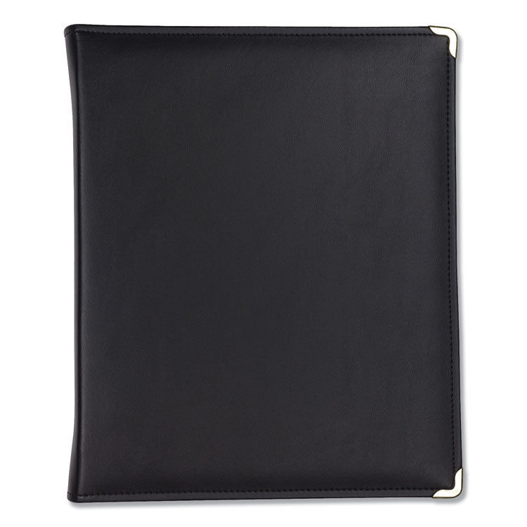 Samsill® Classic Collection Zipper Ring Binder, 3 Rings, 1.5" Capacity, 11 x 8.5, Black (SAM15250)