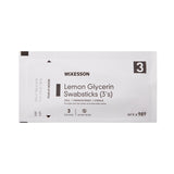 McKesson Lemon Glycerin Swabstick Rayon Tip 3 per Pack (877336_EA) 1/EA