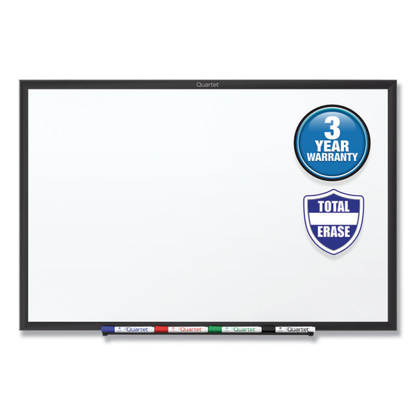 Quartet® Classic Series Total Erase Dry Erase Boards, 96 x 48, White Surface, Black Aluminum Frame (QRTS538B)