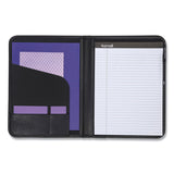 Samsill® Professional Padfolio, Storage Pockets/Card Slots, Writing Pad, Black (SAM70810)