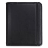 Samsill® Professional Zippered Pad Holder/Ring Binder, Pockets, Writing Pad, Vinyl Black (SAM15650)