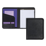 Samsill® Professional Padfolio, Storage Pockets/Card Slots, Writing Pad, Black (SAM70810)