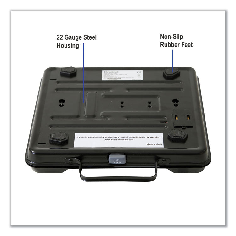 Brecknell Portable Electronic Utility Bench Scale, 250 lb Capacity, 12.5 x 10.95 x 2.2  Platform (SBWGP250) Each