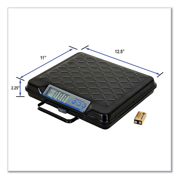 Brecknell Portable Electronic Utility Bench Scale, 250 lb Capacity, 12.5 x 10.95 x 2.2  Platform (SBWGP250) Each