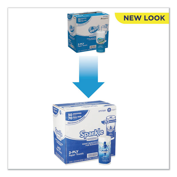 Georgia Pacific® Professional Sparkle ps Premium Perforated Paper Kitchen Towel Roll, 2-Ply, 11 x 8.8, White, 70 Sheets, 30 Rolls/Carton (GPC2717201) Case of 30