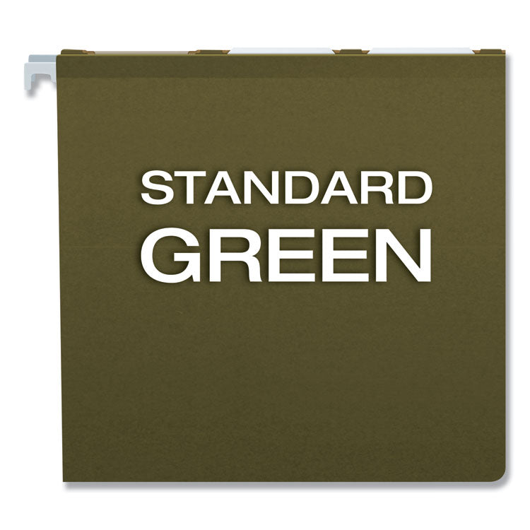 Pendaflex® Ready-Tab Reinforced Hanging File Folders, Legal Size, 1/6-Cut Tabs, Standard Green, 25/Box (PFX42591) Box of 25