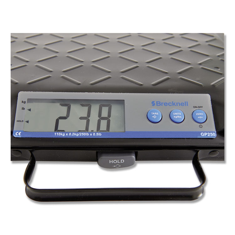 Brecknell Portable Electronic Utility Bench Scale, 250 lb Capacity, 12.5 x 10.95 x 2.2  Platform (SBWGP250) Each