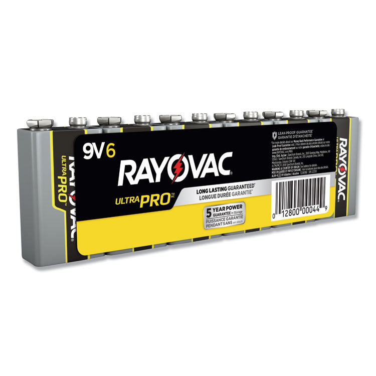 Rayovac® Ultra Pro Alkaline 9V Batteries, 6/Pack (RAYAL9V6J) Pack of 6