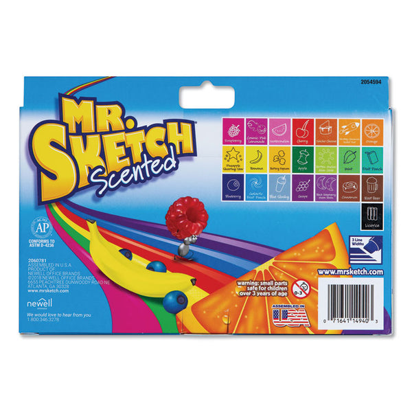 Mr. Sketch® Scented Watercolor Marker, Broad Chisel Tip, Assorted Colors, 22/Pack (SAN2054594) Pack of 22
