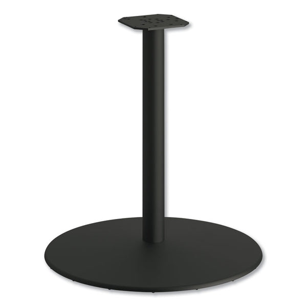 HON® Between Round Disc Base for 30" Table Tops, 29" High, Black Mica (HONHBTTD30CBK)