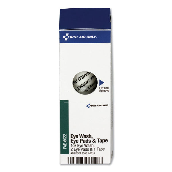 First Aid Only™ SmartCompliance Eyewash Set with Eyepads and Adhesive Tape, 4 Pieces (FAOFAE6022) Each