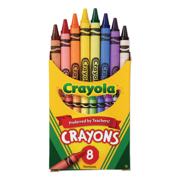 Crayola® Classic Color Crayons, Peggable Retail Pack, Peggable Retail Pack, 8 Colors/Pack (CYO523008)