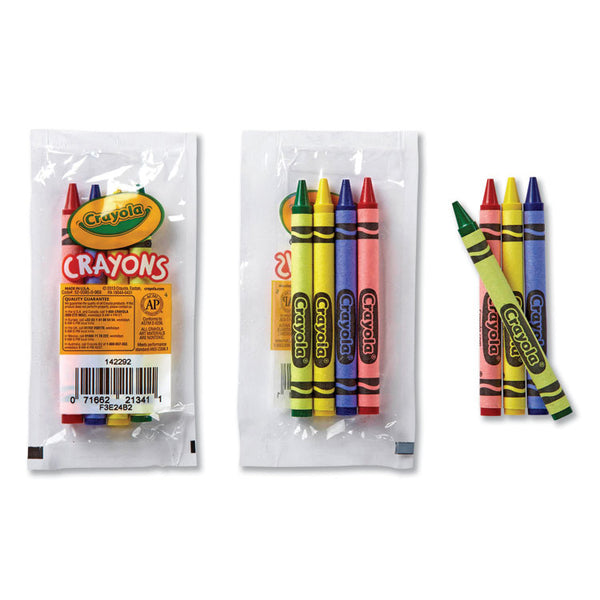 Crayola® Classic Color Cello Pack Party Favor Crayons, 4 Colors/Pack, 360 Packs/Carton (CYO520083) Case of 360