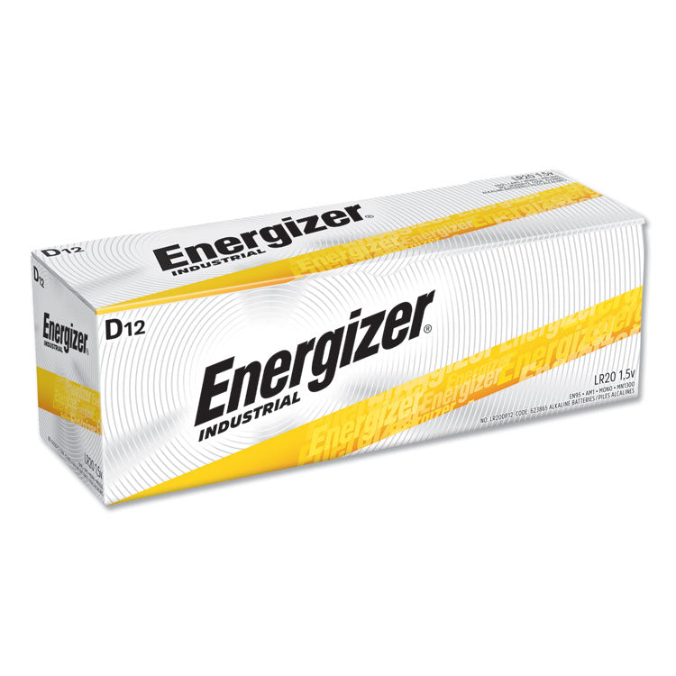 Energizer® Industrial Alkaline D Batteries, 1.5 V, 12/Box (EVEEN95) Pack of 12