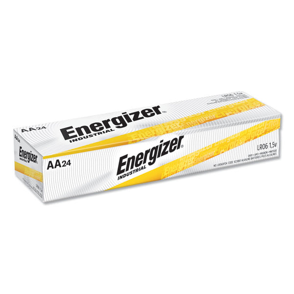 Energizer® Industrial Alkaline AA Batteries, 1.5 V, 24/Box (EVEEN91) Pack of 24