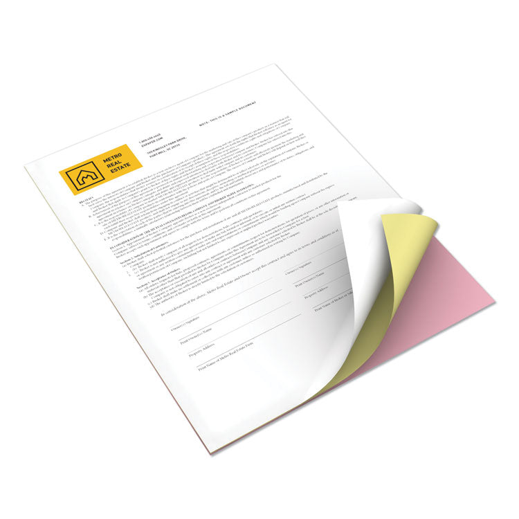 xerox™ Revolution Carbonless 3-Part Paper, 8.5 x 11, White/Canary/Pink, 5,000/Carton (XER3R12425)