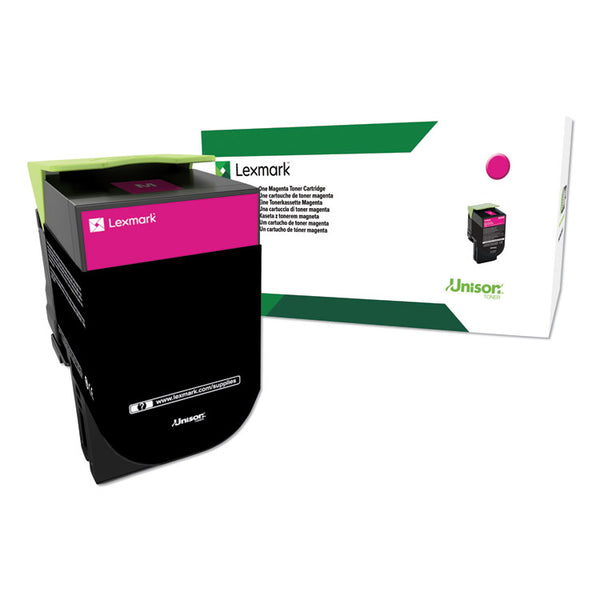 Lexmark™ 80C1HM0 Return Program High-Yield Toner, 3,000 Page-Yield, Magenta (LEX80C1HM0)