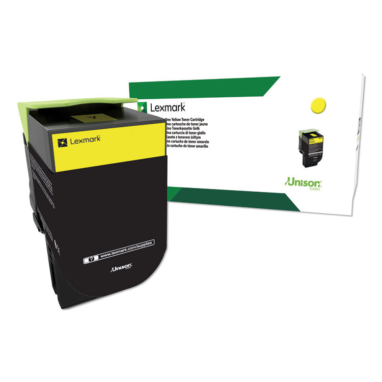 Lexmark™ 80C1HY0 Return Program High-Yield Toner, 3,000 Page-Yield, Yellow (LEX80C1HY0) Each