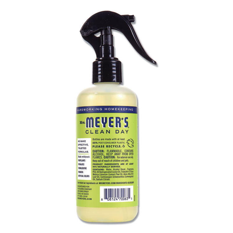 Mrs. Meyer's® Clean Day Room Freshener, Lemon Verbena, 8 oz, Non-Aerosol Spray, 6/Carton (SJN670764) Case of 6