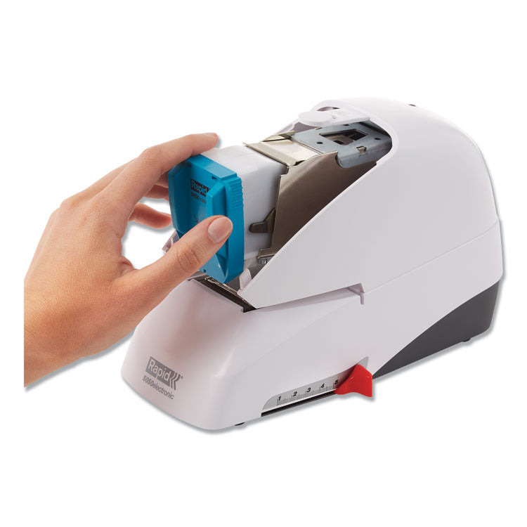 Rapid® 5050e Professional Electric Stapler, 60-Sheet Capacity, White (RPD73157) Each