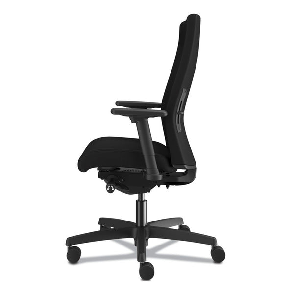 HON® Ignition 2.0 Upholstered Mid-Back Task Chair With Lumbar, Supports Up to 300 lb, 17" to 22" Seat Height, Black (HONI2UL2AC10TK)