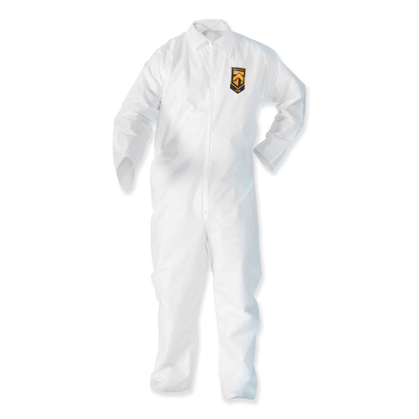 KleenGuard™ A35 Liquid and Particle Protection Coveralls, Zipper Front, Elastic Wrists and Ankles, 3X-Large, White, 25/Carton (ANS38932) Case of 25
