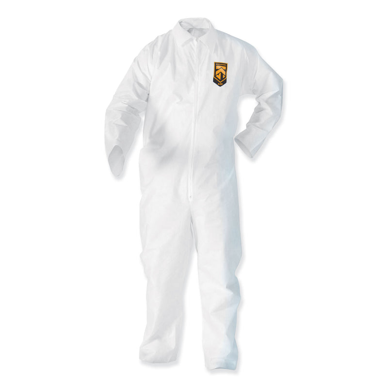 KleenGuard™ A35 Liquid and Particle Protection Coveralls, Zipper Front, Elastic Wrists and Ankles, 3X-Large, White, 25/Carton (ANS38932) Case of 25