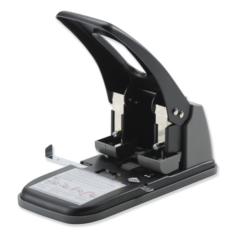 Swingline® 100-Sheet High Capacity Two-Hole Punch, Fixed Centers, 9/32" Holes, Black/Gray (SWI74190)