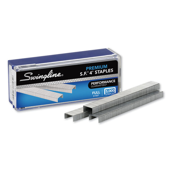 Swingline® S.F. 4 Premium Staples, 0.25" Leg, 0.5" Crown, Steel, 5,000/Box (SWI35450)