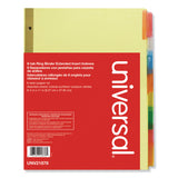 Universal® Deluxe Extended Insertable Tab Indexes, 8-Tab, 11 x 8.5, Buff, Assorted Tabs, 6 Sets (UNV21876)