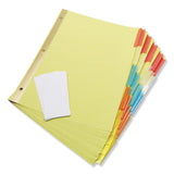 Universal® Deluxe Extended Insertable Tab Indexes, 5-Tab, 11 x 8.5, Buff, Assorted Tabs, 6 Sets (UNV21874) Pack of 6 Sets