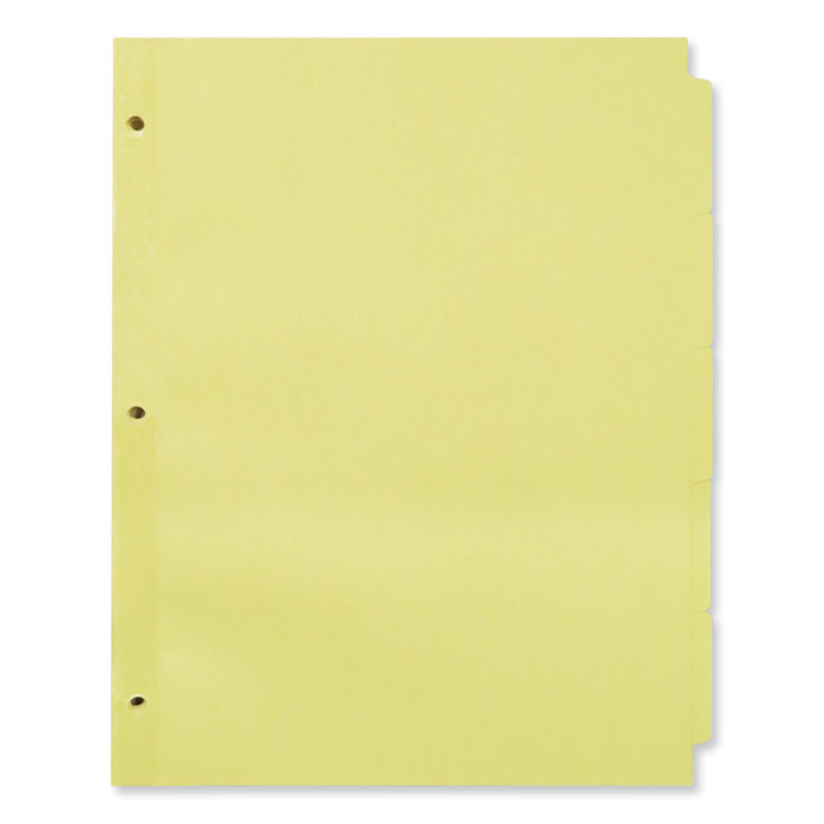 Universal® Self-Tab Index Dividers, 5-Tab, 11 x 8.5, Buff, 36 Sets (UNV20836) Pack of 36