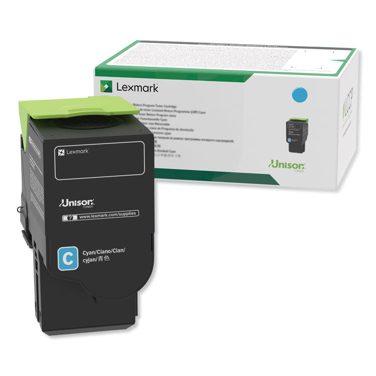 Lexmark™ 78C1XC0 Return Program Extra High-Yield Toner, 5,000 Page-Yield, Cyan (LEX78C1XC0)