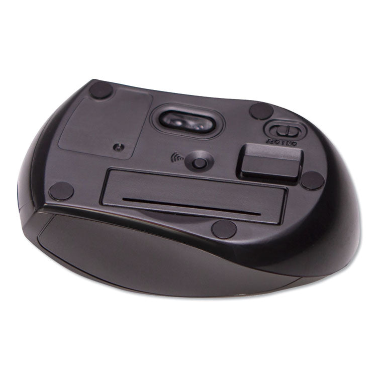 Innovera® Compact Mouse, 2.4 GHz Frequency/26 ft Wireless Range, Left/Right Hand Use, Black (IVR62210) Each