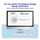 Avery The Mighty Badge Name Badge Inserts, 1 x 3, Clear, Laser, 20/Sheet, 5 Sheets/Pack (AVE71210)