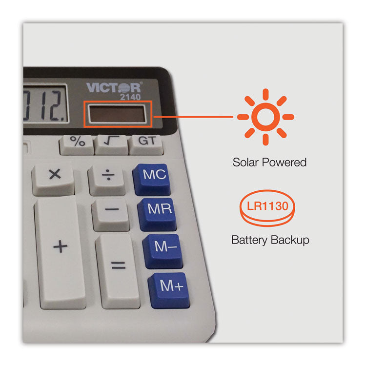 Victor® 2140 Desktop Business Calculator, 12-Digit LCD (VCT2140) Each