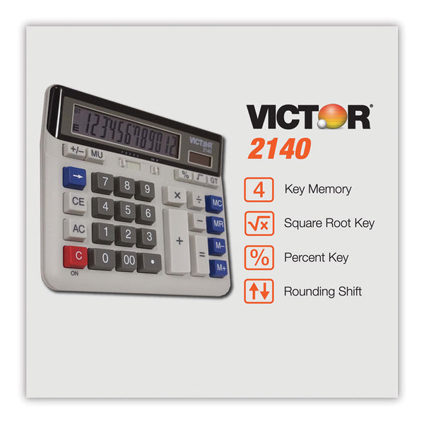 Victor® 2140 Desktop Business Calculator, 12-Digit LCD (VCT2140)